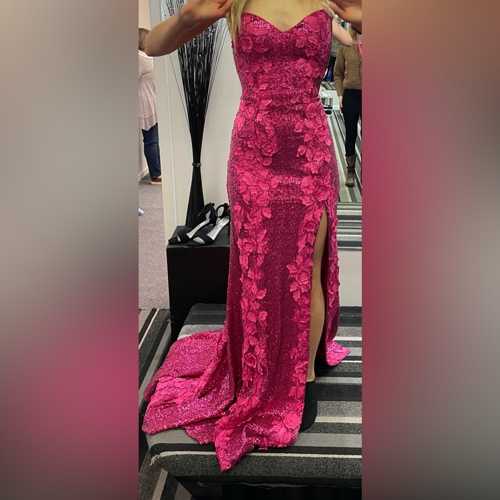 raspberry pink jovani prom dress